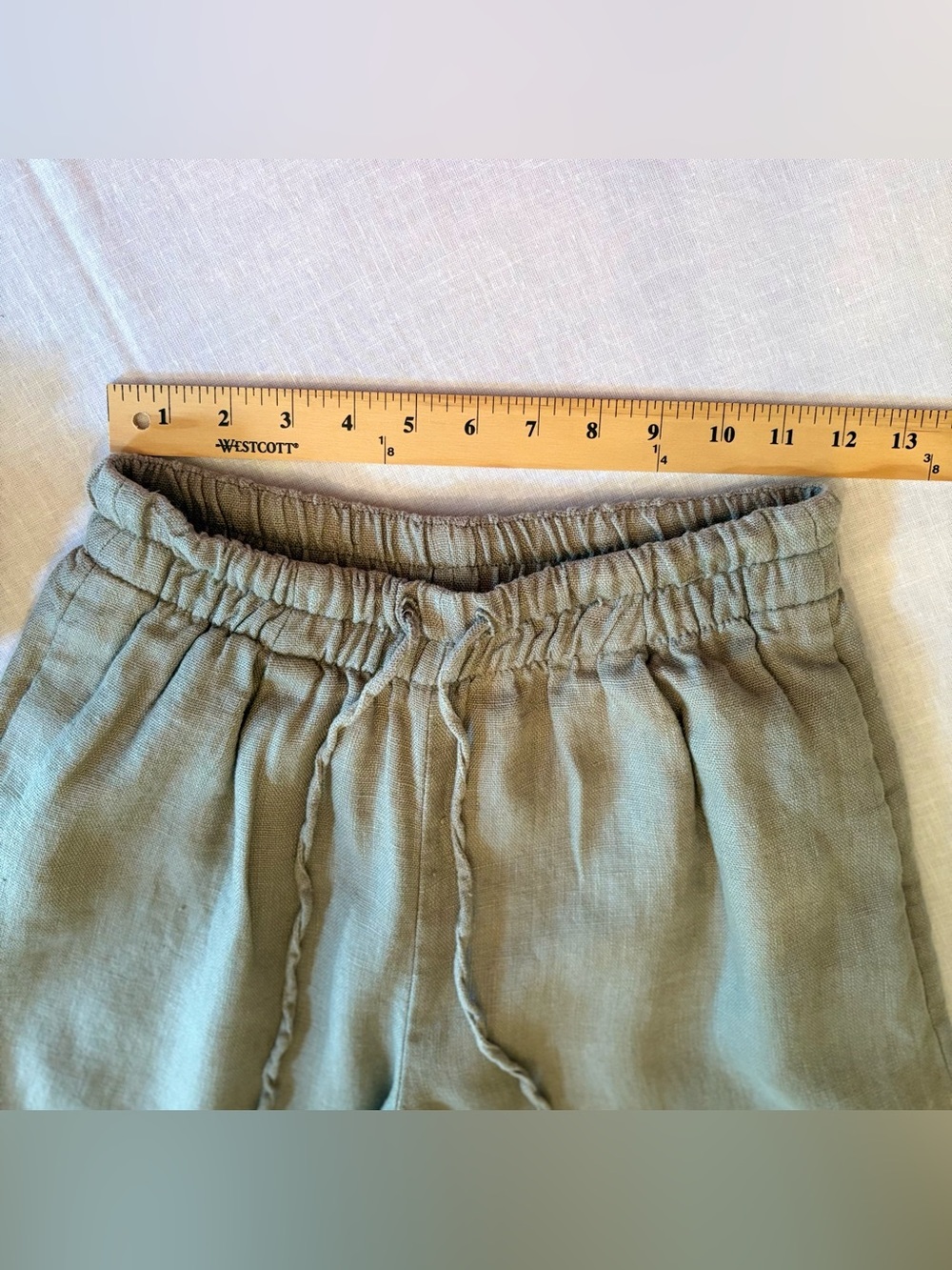Zara Olive Green Wide-Leg Linen Women’s Pants. Sz XS - Picture 4 of 8